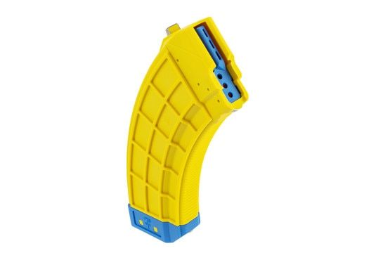 US Palm AK47 banana magazine with bright yellow paint job